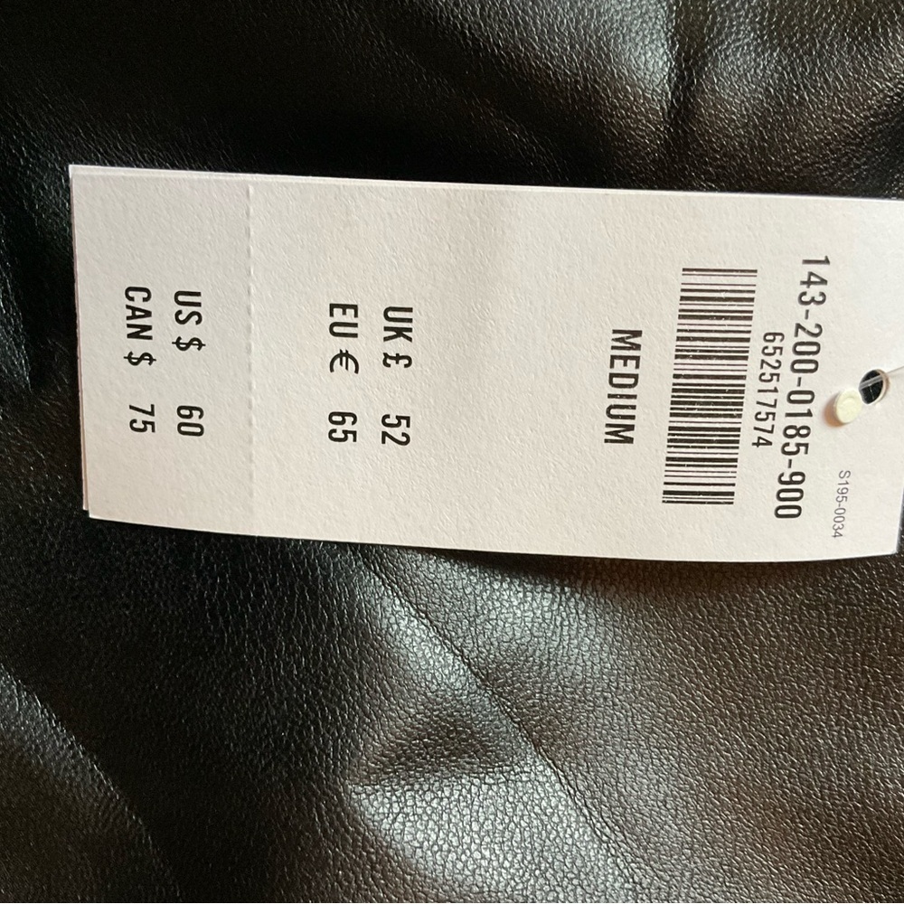 Abercrombie & Fitch Faux Leather Mini Skirt NWT Size M Black - Picture 5 of 10